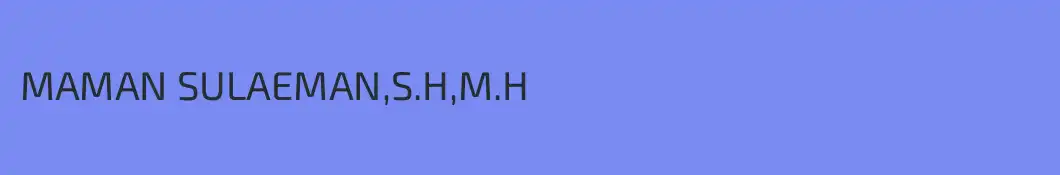 MAMAN SULAEMAN,S.H,M.H
